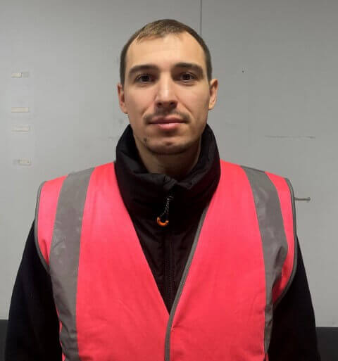 Dymtro Prysziazhniuk, a Ukrainian refugee now working for Tesco