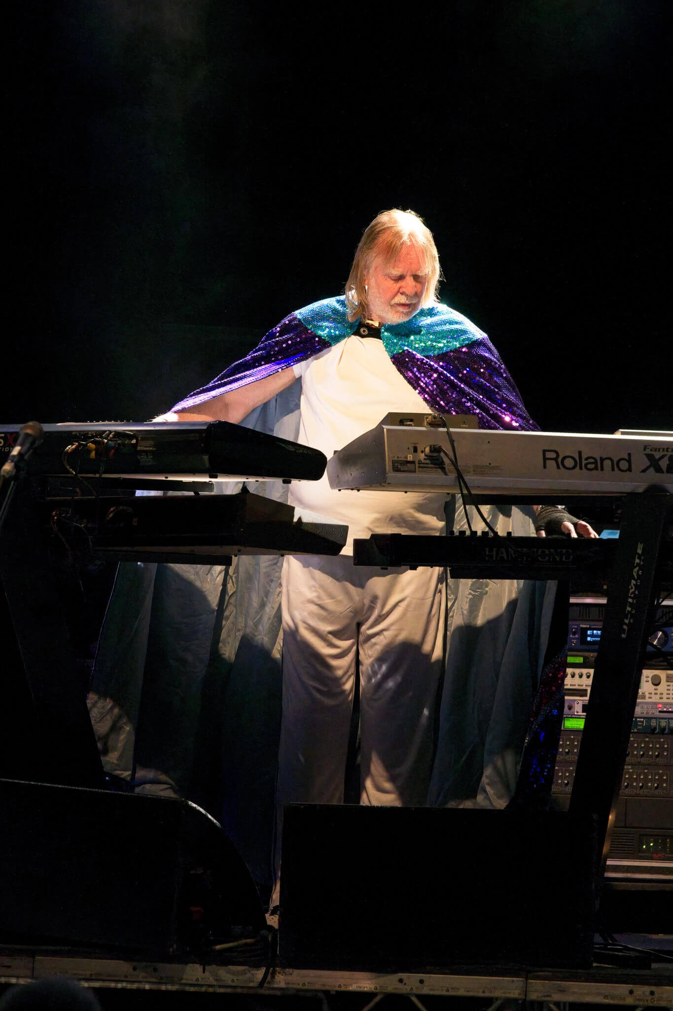 Rick Wakeman playing a keyboard